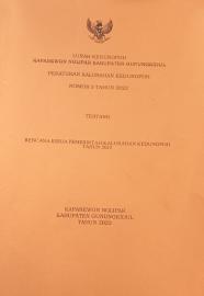 PERATURAN KALURAHAN KEDUNGPOH NO 5 TAHUN 2022 TENTANG RENCANA KERJA PEMERINTAH KALURAHAN KEDUNGPOH T